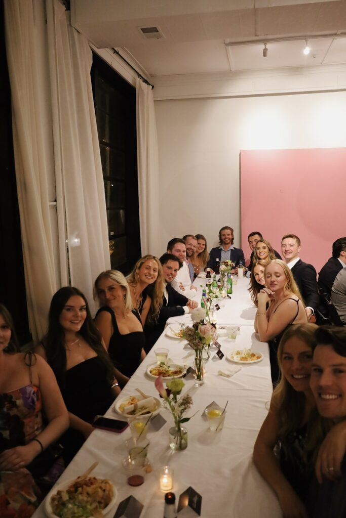 intimate wedding dinner at Le Loft Chicago