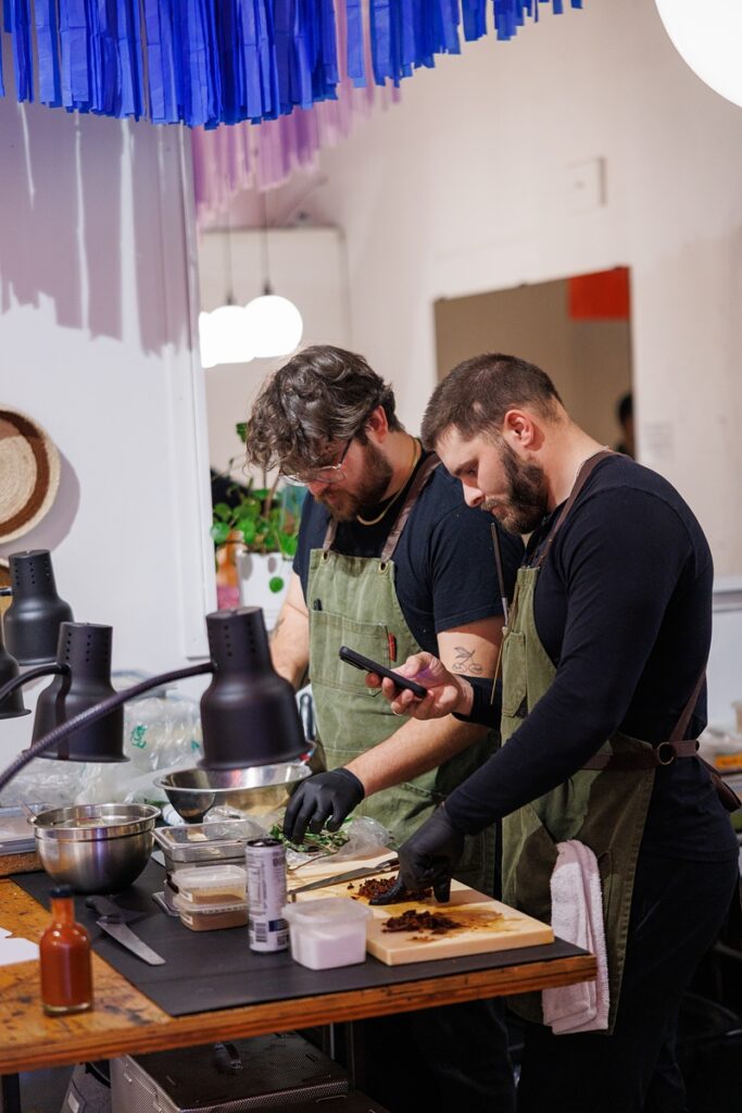 staff at an event at Le Loft