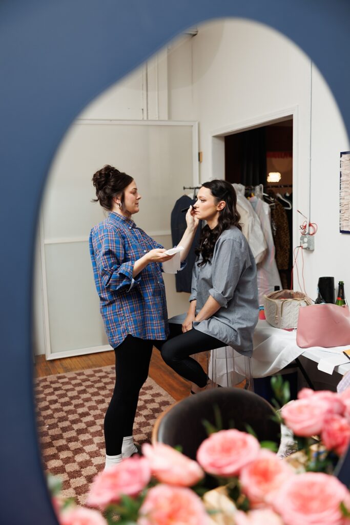 getting ready photos for wedding