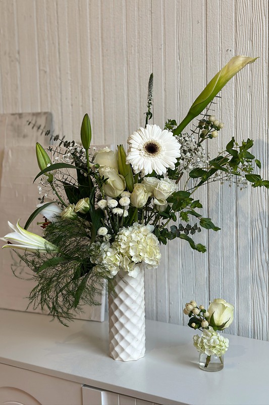 in house event + wedding flowers