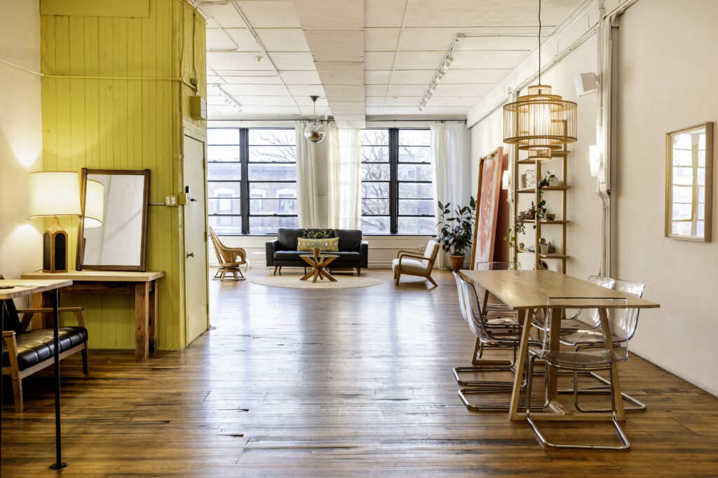 open layout of le loft a chicago event venue