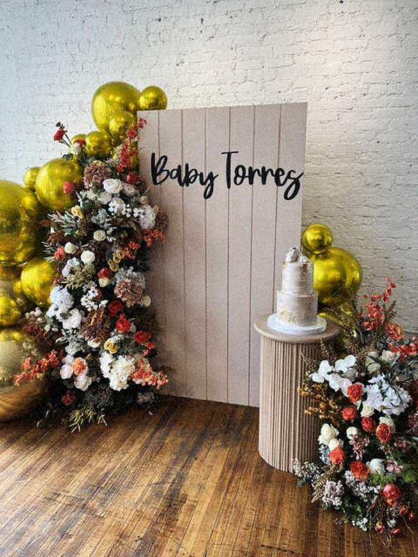 baby shower background at le loft